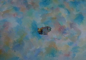 2013. Eiland van de melancholie/Melancholy island. Oil on canvas, 50x70 cm.