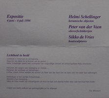 1998. Uitnodiging Atelier van Zolder, Smilde.