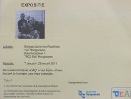 2011. Uitnodiging Take 5 expo Burgerraadhuis, Hoogeveen.