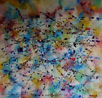 2010. De zwerm/The swarm. Oil on canvas. 100x100 cm.