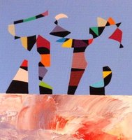 2011. Moderne dans/Modern dancing (2). Oil on canvaspaper. 8x8 cm. Framed 30x30 cm.