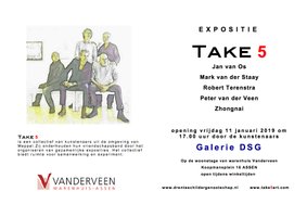 2019. Flyer Take 5 expo, Galerie DSG, Assen.